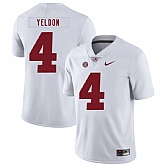 Alabama Crimson Tide 4 T.J. Yeldon White Nike College Football Jersey Dzhi,baseball caps,new era cap wholesale,wholesale hats